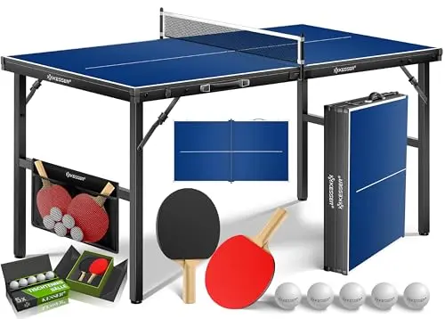 KESSER® Tischtennisplatte Mini mit Tischtennisschläger-Set